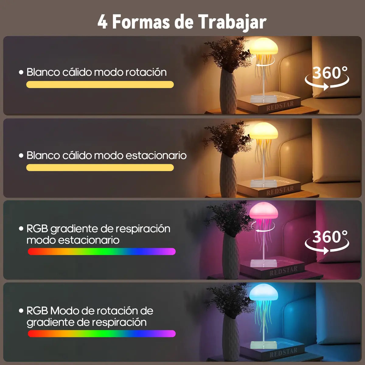 🪼Lámpara Medusa Flotante: Decora, ilumina y relaja en segundos