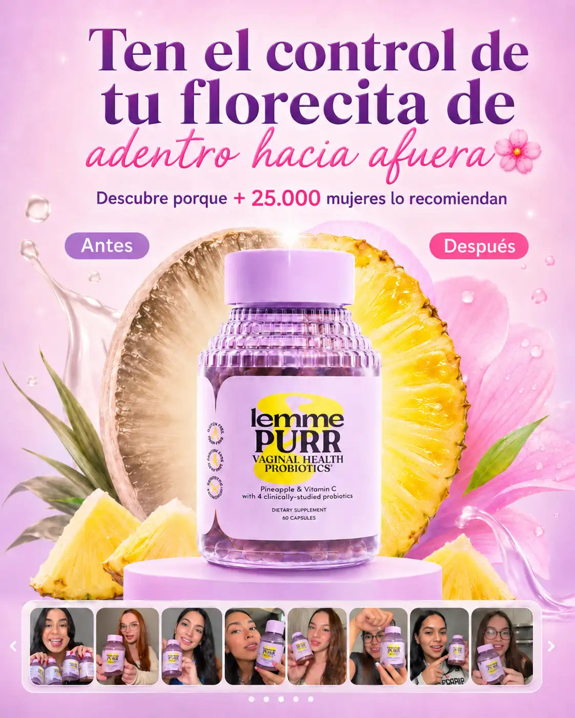 Probiotico Vaginal Lemme Purr | El cambio que tu zona intima necesita 🤩