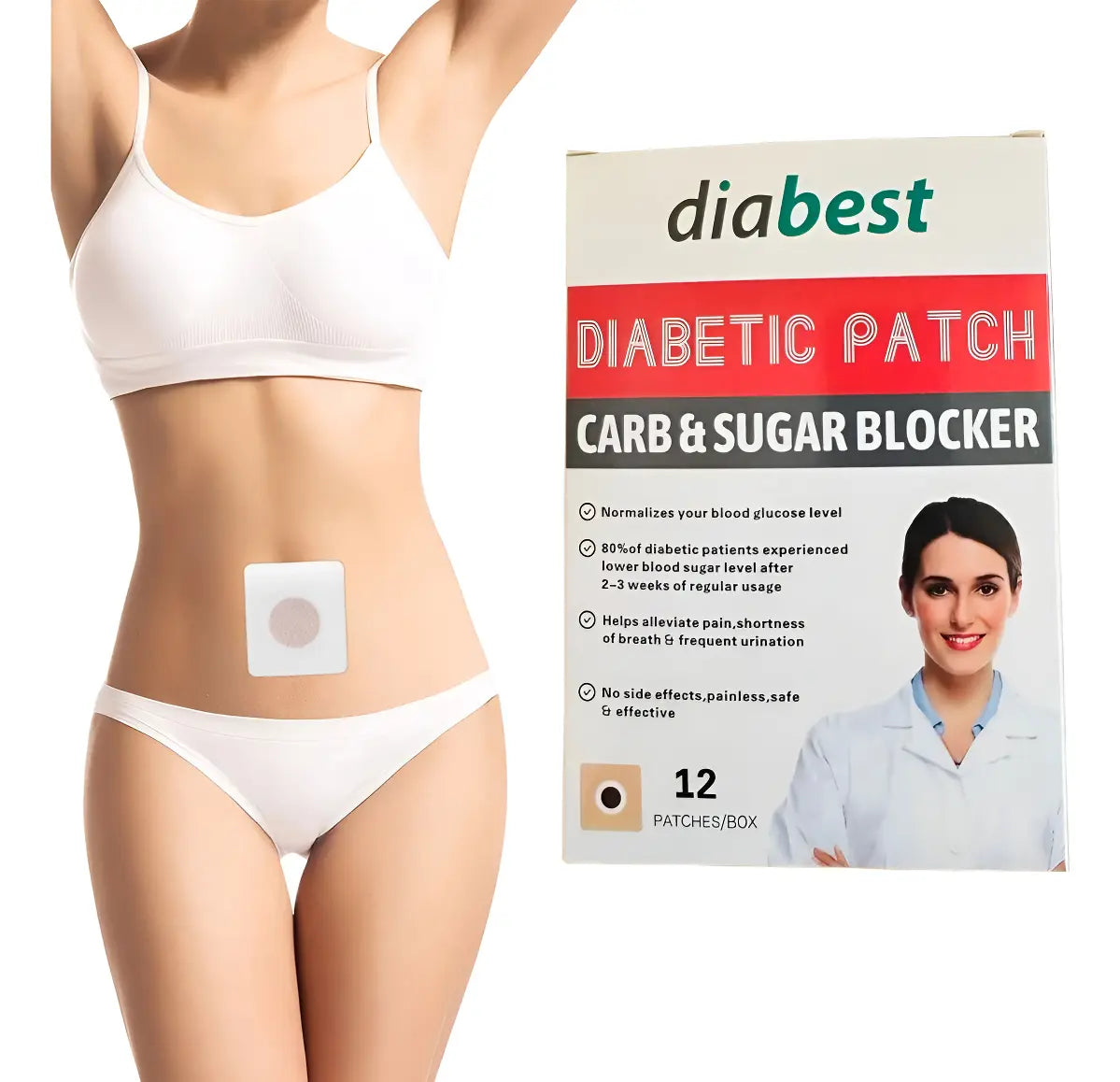 12 Parches Para Diabetes Regula los Niveles de Azúcar