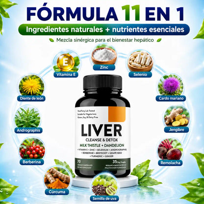Liver Cleanse & Detox® Ayuda a que tu Hígado Funcione Mejor y te sientas ligero