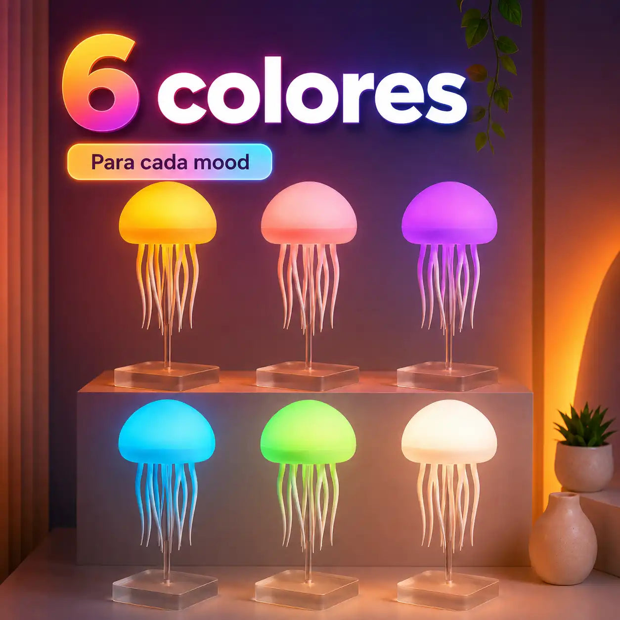 🪼 Lámpara Medusa Flotante: Convierte tus espacios en un ambiente mágico y relajante
