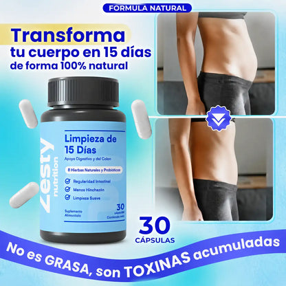 DETOX LIMPIEZA DIGESTIVA NATURAL DE 15 DÍAS 🔥Desintoxica tu cuerpo y siéntete más ligero en solo 15 días