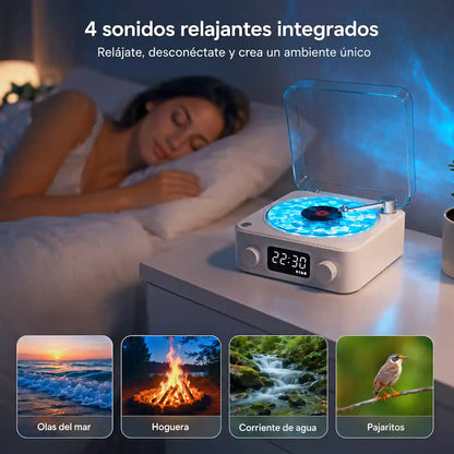 Bocina Tocadiscos Bluetooth: Música, Luz, Decoración, Reloj, TODO en 1 ✨