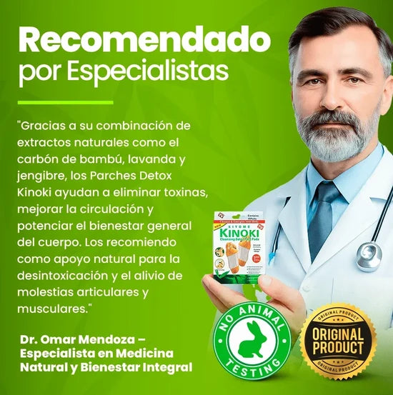 10 Cajas de Parches Kinoki | 100 Unidades - El Alivio que tus pies cansados necesitan