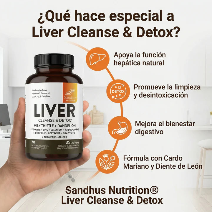 Liver Cleanse & Detox® Ayuda a que tu Hígado Funcione Mejor y te sientas ligero